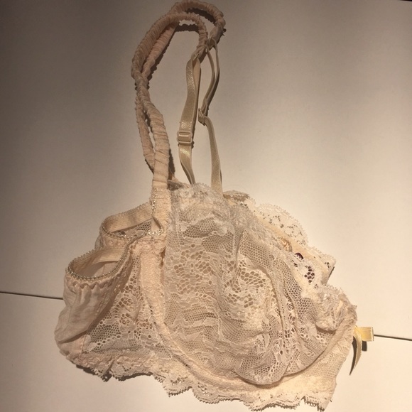 Excellent Ivory white Lace 32C sexy bralette bra - Picture 5 of 6